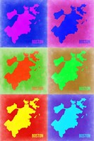Boston Pop Art Map 3 Fine Art Print