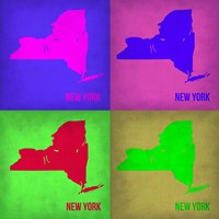New York Pop Art Map 1 Fine Art Print
