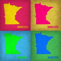 Minnesota Pop Art Map 1 Fine Art Print