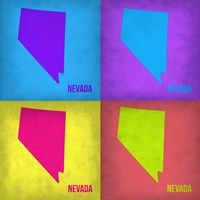 Nevada Pop Art Map 1 Fine Art Print