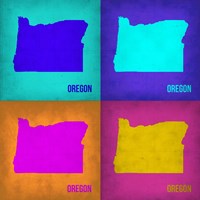 Oregon Pop Art Map1 Fine Art Print