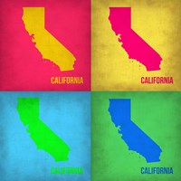 California Pop Art Map 1 Fine Art Print