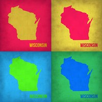 Wisconsin Pop Art Map 1 Fine Art Print