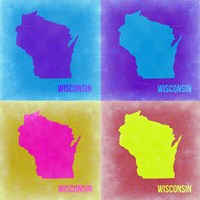 Wisconsin Pop Art Map 3 Fine Art Print