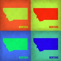 Montana Pop Art Map 1 Fine Art Print