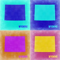 Wyoming Pop Art Map 2 Fine Art Print