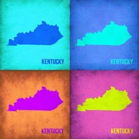 Kentucky Pop Art Map 1 Fine Art Print