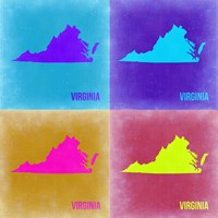 Virginia Pop Art Map 2 Fine Art Print