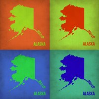 Alaska Pop Art Map 1 Fine Art Print