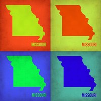 Missouri Pop Art Map 1 Fine Art Print