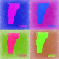 Vermont Pop Art Map 2 Fine Art Print