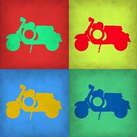 Vintage Scooter Pop Art 1 Fine Art Print