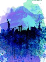 New York  Watercolor Skyline 2 Fine Art Print