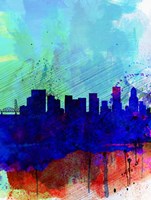 Portland Watercolor Skyline Fine Art Print