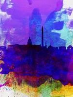 Washington DC Watercolor Skyline 2 Fine Art Print