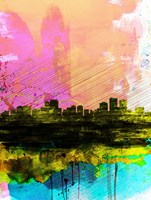 Anchorage Watercolor Skyline Fine Art Print