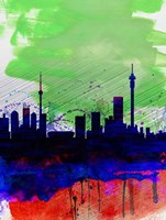 Johannesburg Watercolor Skyline Fine Art Print