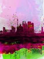 Tokyo Watercolor Skyline Fine Art Print