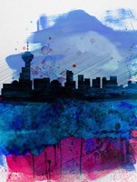 Vancouver Watercolor Skyline Fine Art Print