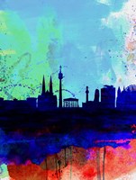 Vienna Watercolor Skyline Fine Art Print