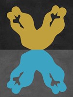 Yellow and Blue Kiss Fine Art Print