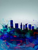 Miami Watercolor Skyline Fine Art Print