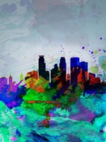 Minneapolis Watercolor Skyline Fine Art Print