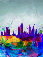 Philadelphia Watercolor Skyline Fine Art Print