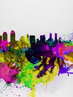 San Diego Watercolor Skyline Fine Art Print