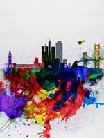 San Francisco Watercolor Skyline 1 Fine Art Print