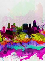 Tulsa Watercolor Skyline Fine Art Print