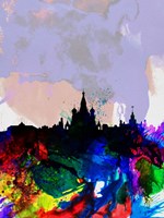 Moscow Watercolor Skyline Fine Art Print