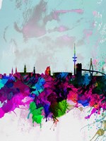 Hamburg Watercolor Skyline Fine Art Print