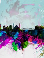 Istanbul Watercolor Skyline Fine Art Print