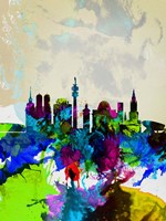 Munich Watercolor Skyline Fine Art Print