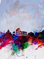 Rome Watercolor Skyline Fine Art Print