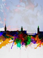 Stockholm Watercolor Skyline Fine Art Print