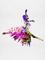 Ballerina on Stage Watercolor 4 Fine Art Print
