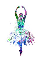 Ballerina Dancing Watercolor 4 Fine Art Print