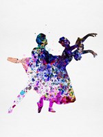 Ballet Dancers Watercolor 1 Fine Art Print