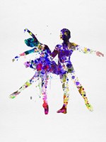 Ballet Dancers Watercolor 2 Fine Art Print