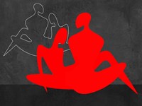 Red Couple 3 Framed Print