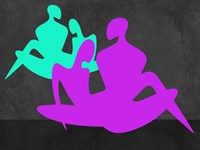 Purple and Blue Couples Fine Art Print