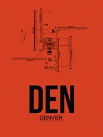 DEN Denver Airport Orange Fine Art Print