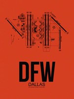 DFW Dallas Airport Orange Fine Art Print