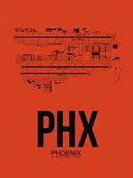 PHX Phoenix Airport Orange Fine Art Print