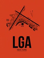 LGA New York Airport Orange Fine Art Print