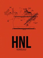 HNL Honolulu Airport Orange Fine Art Print