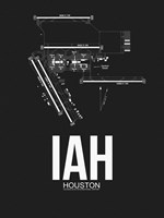 IAH Houston Airport Black Fine Art Print