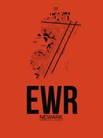 EWR Newark Airport Orange Fine Art Print